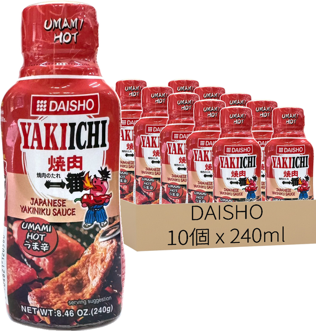 DAISHO 大逸昌 YAKIICHI燒肉一番 辣味烤肉醬, 240g, 10個