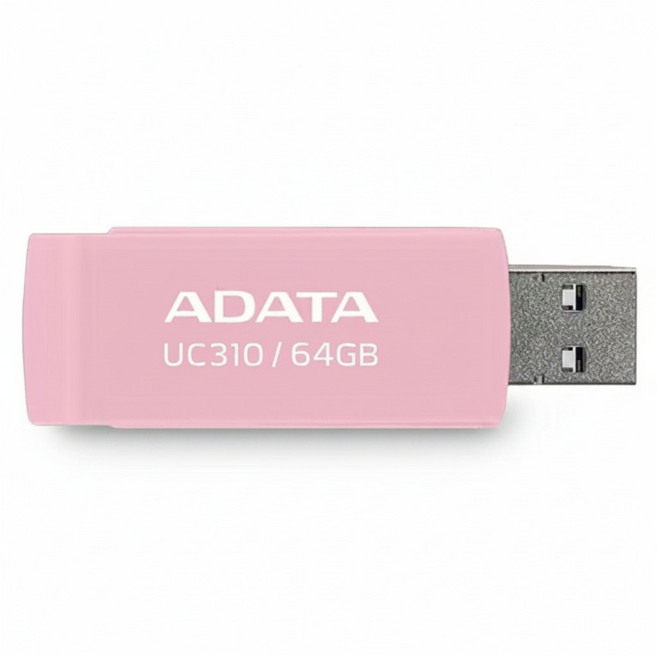 ADATA 威剛 USB3.2 旋轉隨身碟 UC310 粉色, 1個, 64GB