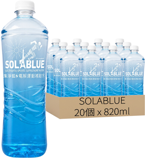SOLABLUE 潗淨藍 電解運動補給水, 20個, 820ml