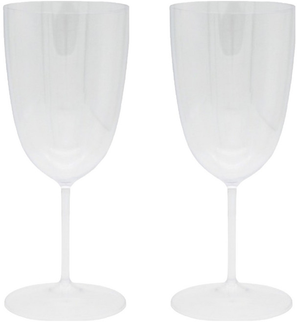 요리를그리다 개별포장 플라스틱 와인 잔 투명, 1개, 240ml, 2개입