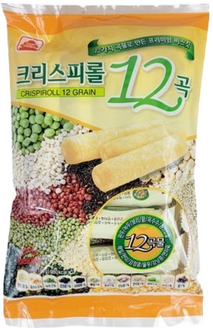 크리스피롤 12곡 바삭한 과자, 1개, 180g