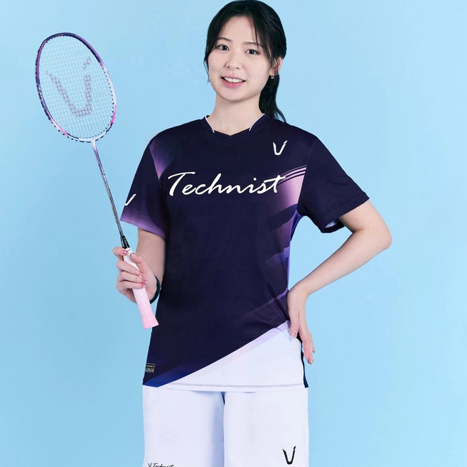 Technist 女款羽球比賽服運動短袖T恤 TNT56049