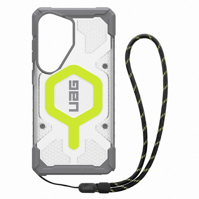 UAG 手機磁吸保護殼 for Samsung Galaxy S26 Ultra 耐衝擊 附手腕掛繩 透明色 + 霓虹圈