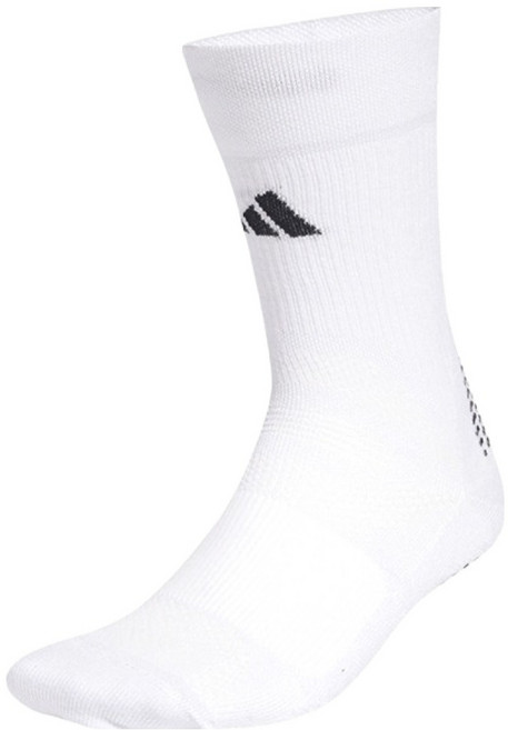 adidas 愛迪達 防滑足球握力印花中筒機能緩震襪 JZ3027, 白色, 1雙
