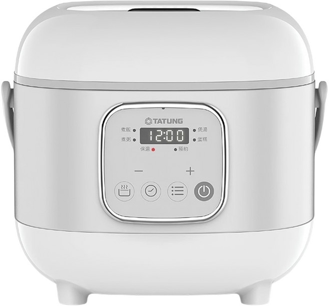 TATUNG 大同 3人份 1.7mm厚釜內鍋 微電腦電子鍋 12H預約 12H保溫 4種智慧菜單 可拆式集水盒 能源效率第5級 銀白色 TRC-03REA