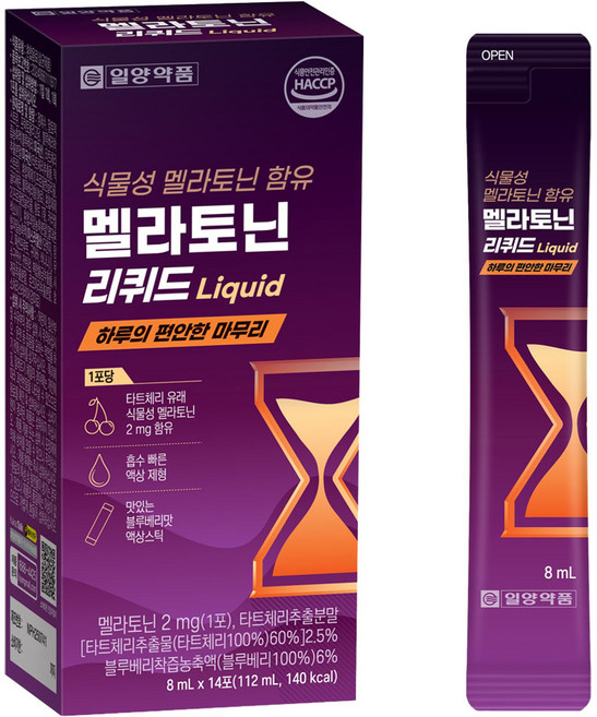 일양약품 식물성 멜라토닌 함유 멜라토닌 리퀴드 14p, 112ml, 1개