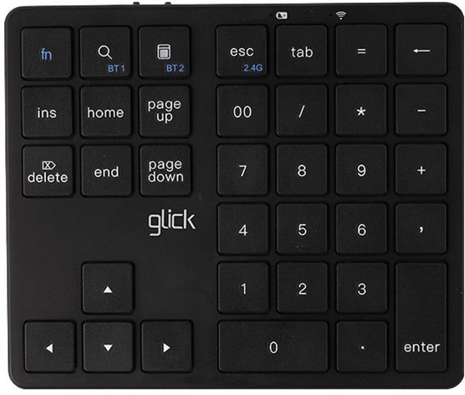g-clicker 輕薄五段式連桿筆記型電腦數字鍵盤 藍牙無線數字鍵盤 NK35, 黑色, 1個
