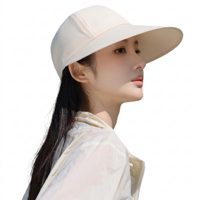 Kyhome 大帽簷空頂防曬帽/戶外運動遮陽帽 登山帽/抗UV太陽帽/鴨舌帽