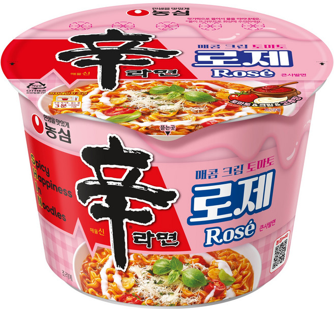 신라면 로제 큰사발면 108g, 1개