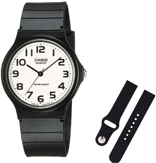 CASIO 卡西歐 學測手錶 + 矽膠錶帶組合 MQ-24-7B2