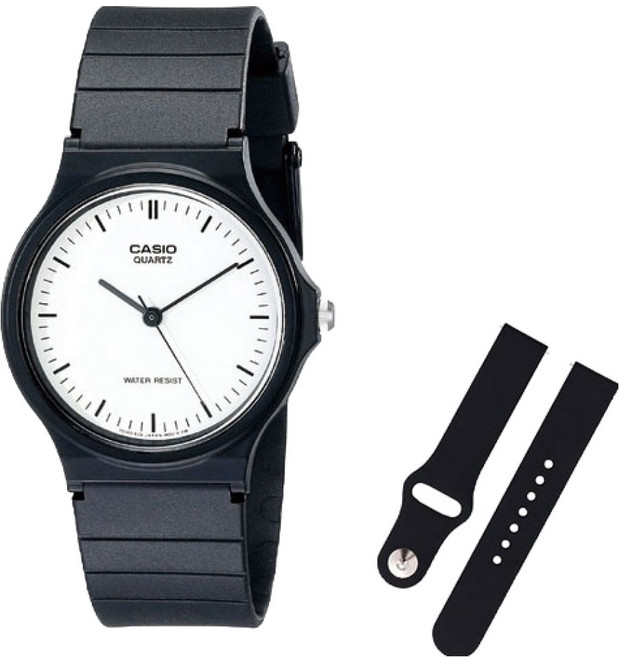 CASIO 卡西歐 學測手錶 + 矽膠錶帶組合 MQ-24-7E