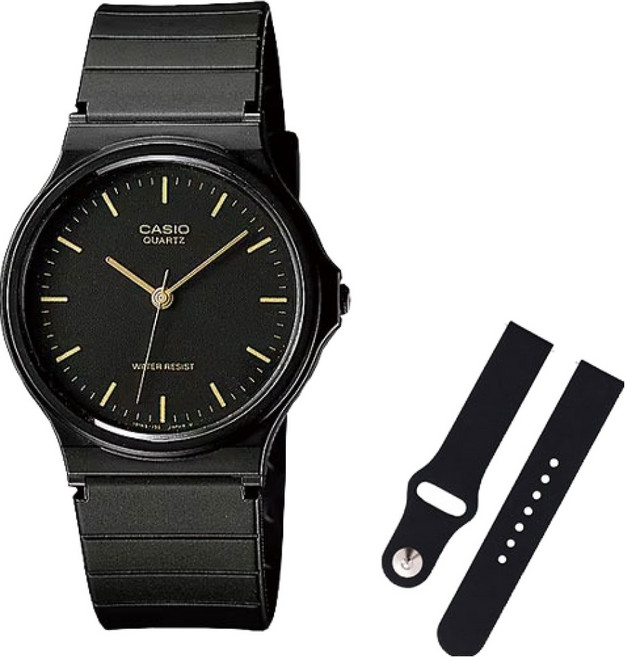 CASIO 卡西歐 學測手錶 + 矽膠錶帶組合 MQ-24-1E