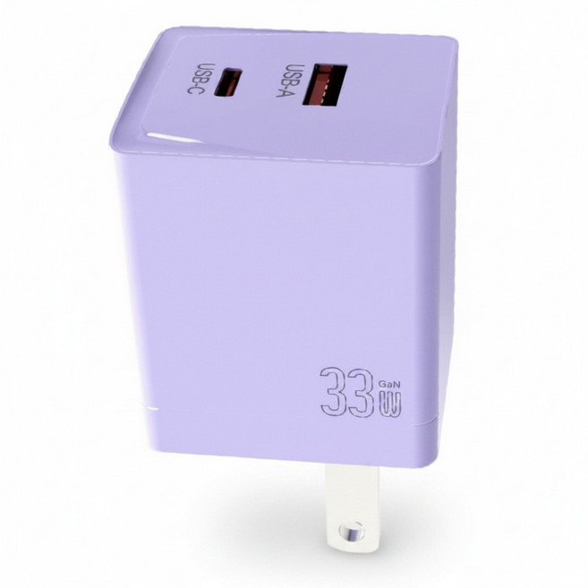 VOORCA 33W氮化鎵充電器 VO33WB-1C1A, 淺紫色, 1個