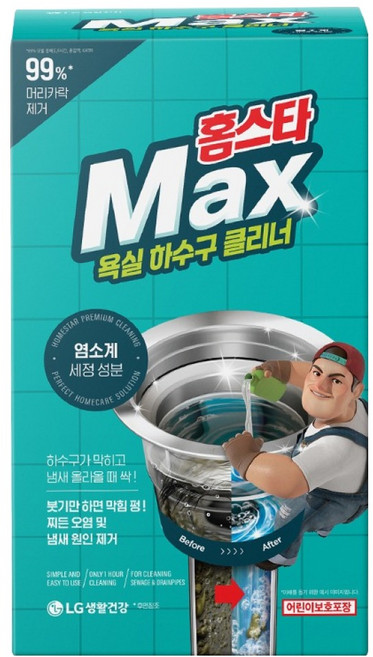 홈스타 맥스 욕실 하수구 클리너, 1개, 450ml