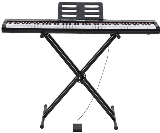 디에스뮤직 해머 88건반 전자 디지털 피아노 DS-88026 + 스탠드 + 서스테인 페달 세트, DS-880, 블랙, 1개