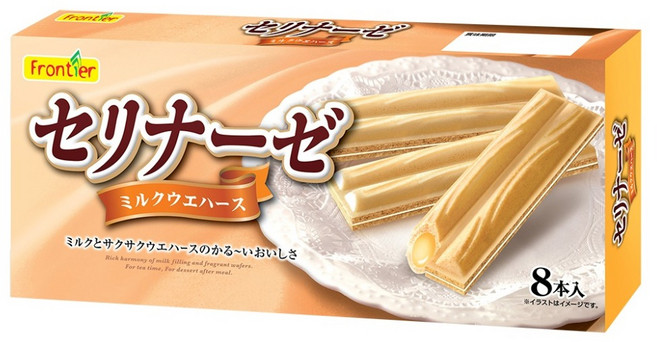 Frontier 汎達牛奶威化餅, 80g, 1套