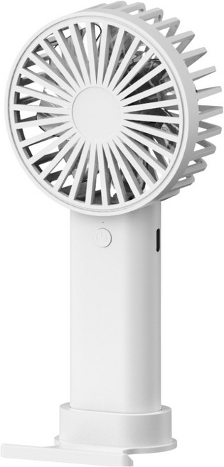 가드데이 무선 충전식 3단 조절 핸디형 탁상용 미니 휴대용선풍기 2500mAh, White, PR-FAN250