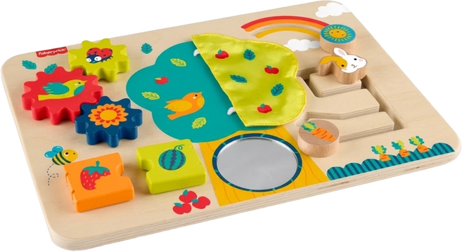fisher-price 費雪 木製忙碌板, 混和顏色, 1個