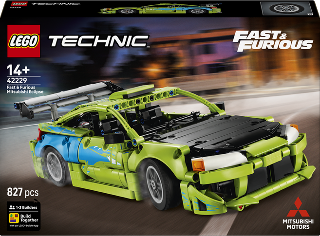 레고 테크닉 Fast and Furious Mitsubishi Eclipse 자동차 42229, 1개