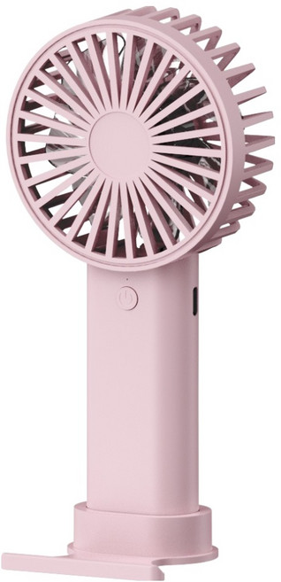 가드데이 무선 충전식 3단 조절 핸디형 탁상용 미니 휴대용선풍기 2500mAh, Pink, PR-FAN250
