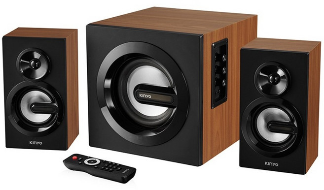 Kinyo 藍牙多媒體音箱 40W 2.1聲道 附遙控器, 木紋, KY-1881