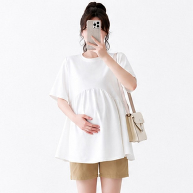 아이캔심플 깔끔심플 데일리 임산부 반팔 루즈핏 티셔츠