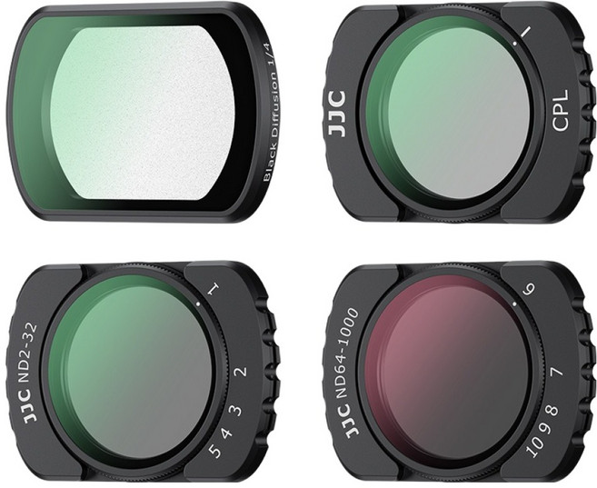 9위 - JJC DJI 오즈모 포켓 4 3 CPL ND2-32 64-1000 1/4 블랙미스트 렌즈 마그네틱 필터 4