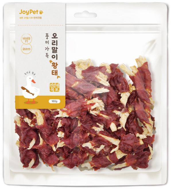 조이펫 강아지 풍미가득 건강한 육포, 혼합맛(오리/황태), 160g, 1개