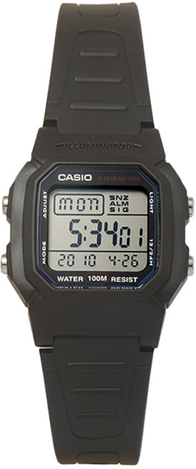 CASIO 卡西歐 男士學生軍人運動手錶 W-800H-1A