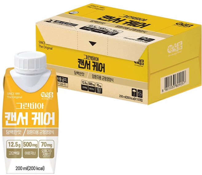 그린비아 캔서케어 담백한맛, 200ml, 18개