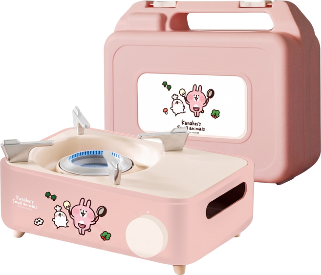 Kanahei's Small animals 卡娜赫拉的小動物 時尚炫彩迷你磁吸瓦斯爐 KNH-002, 粉紅色, 1個