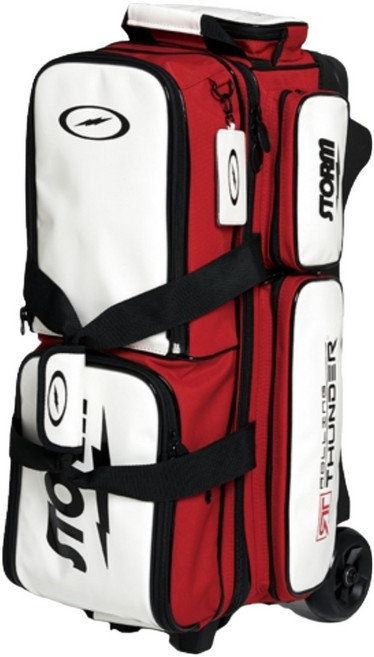 storm 2024 롤링썬더 3볼 롤러백, WHITE + RED, 1개