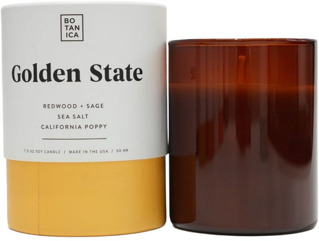 BOTANICA 手工香氛蠟燭., 1件, 221ml, Golden State 紅木鼠尾草