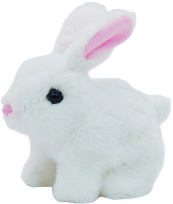 토이토 움직이는 토끼 동물인형, 16cm, 토끼 화이트, 1개