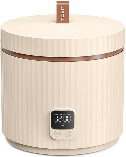 TOKIT 拍拍電子鍋Pro 1.5L 1-2人用, 奶咖白, TFB014A