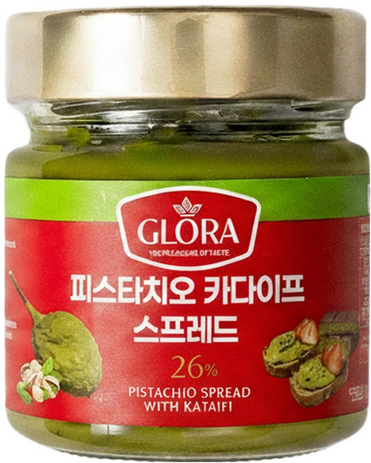 Gloria 原味 26% 開心果卡達伊夫抹醬, 1個, 200g