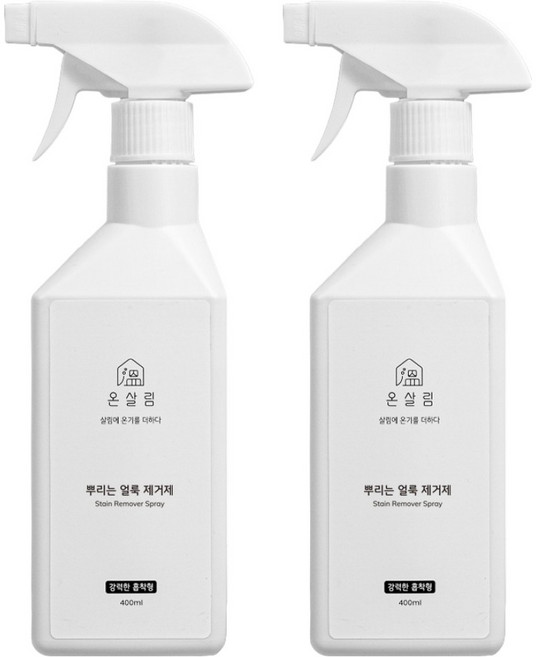 온살림 뿌리는 얼룩 제거제, 2개, 400ml