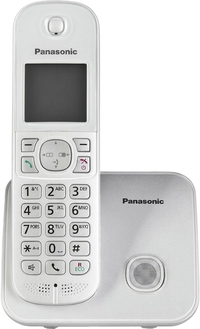 Panasonic DECT 節能數位無線電話 晨霧銀, KX-TG6811CX