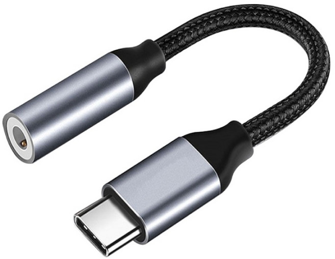 DTAudio Type-C轉3.5mm音訊轉接頭, 黑色, 1個, KV-B17