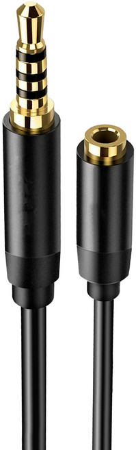 DTAudio 3.5mm音源延長線 公對母 1M, 黑色, 1個, P4-LINE-B2