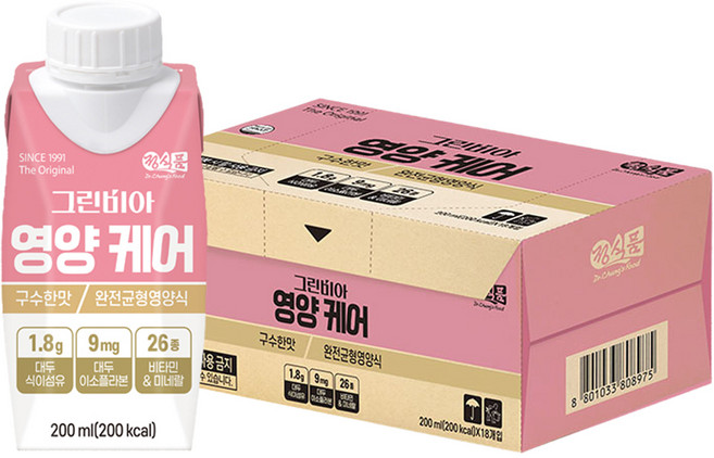 그린비아 영양 케어 영양식 구수한맛, 200ml, 18개