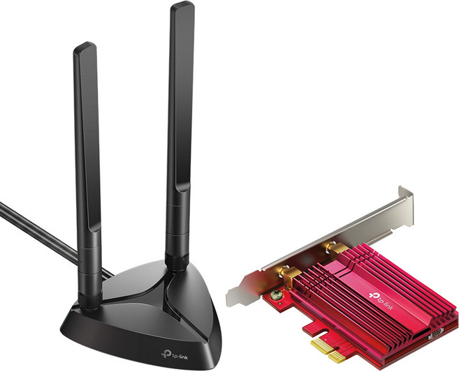 tp-link Wi-Fi6 AX3000 160MHz PCIe 雙頻無線網路介面卡 含天線底座 桌上型電腦適用, 1個, Archer TX3000E