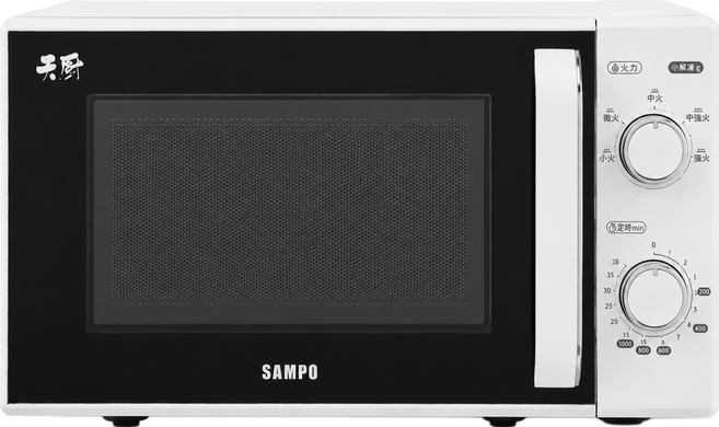 SAMPO 聲寶 天廚 20L 旋鈕式 微波爐 轉盤 白色 RE-J203TR