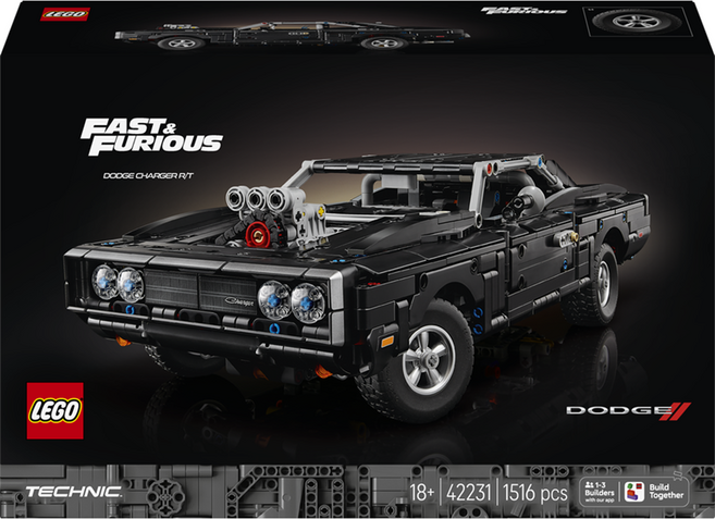 레고 테크닉 42231 Fast and Furious Dodge Charger R/T 자동차, 1개