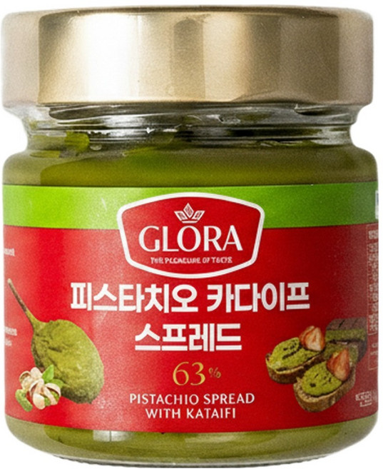 Gloria 真實63%開心果卡達伊夫抹醬, 200g, 1個