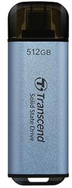 Transcend 創見 ESD300C 512GB Type-C SSD 行動固態硬碟 天空藍 TS512GESD300C