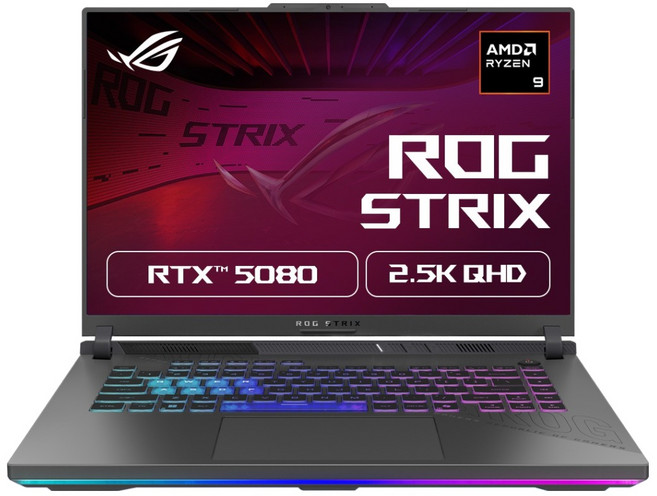 에이수스 2026 ROG 스트릭스 G16 라이젠9 라이젠 8000 시리즈 지포스 RTX 5080, Eclipse Gray, G614PW-TS172, 1TB, 16GB, Free DOS