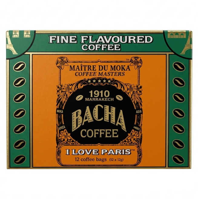 BACHACOFFEE I LOVE PARIS濾掛咖啡禮盒, 12g, 1套, 12個裝