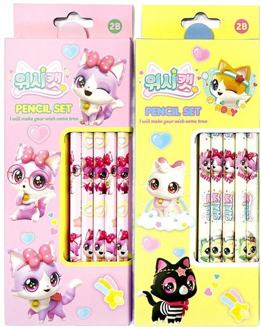 Feelbox WISHCAT 5支鉛筆 2B