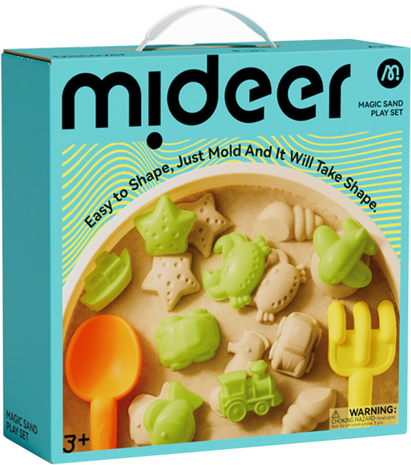 mideer 百變沙 奇趣沙灘套裝, 混和顏色, 1kg, 1套